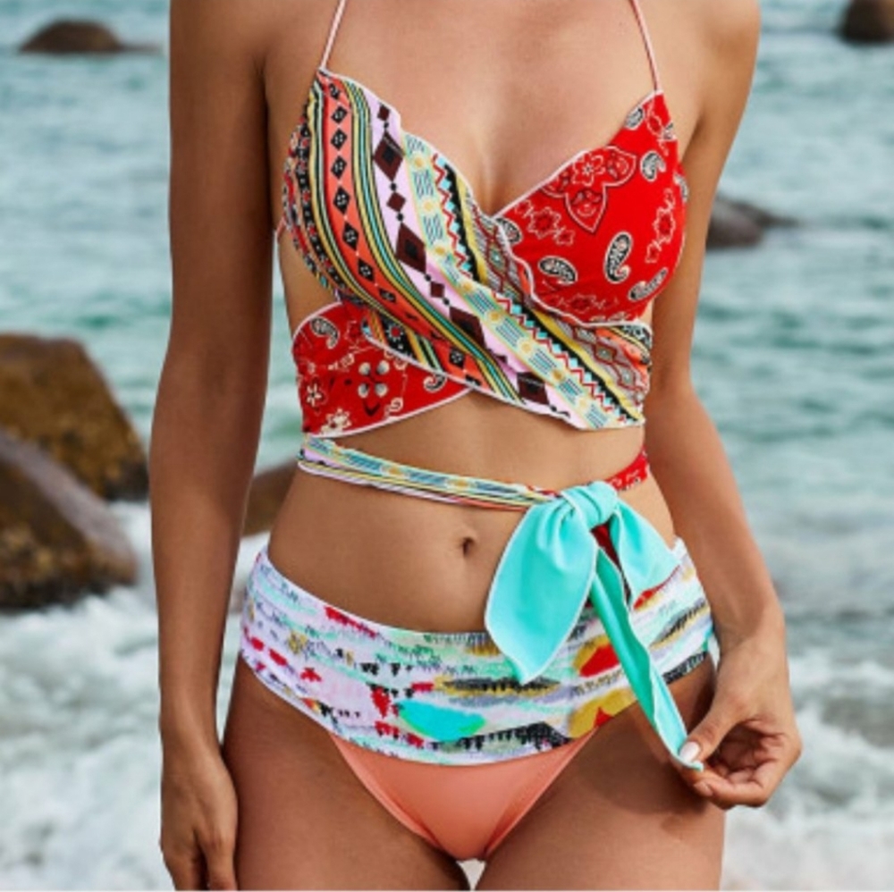 Boho Two Piece Swimsuit - Picture 3 of 3